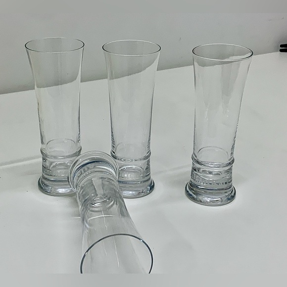 Set of Four 12 oz Frosted Etched Logo Pilsner Beer Glasses - Picture 15 of 16
